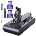 Morpilot Replacement Battery for V10, 25.2V 8000mAh Li-ion Battery Perfectly Compatible with V10 Cyclone V10Animal V10Absolute V10Fluffy V10Motorhead Series Vacuum, 2 Post-Filter Included