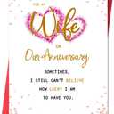 5 x Beixian Anniversary Card for Wife, Funny Wedding Anniversary Cards Gifts for Wife from Husband 8x5.3 Inches, Double Sided