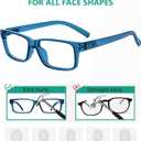 Eyekepper Vintage Reading Glasses for Men - 3 Pairs Black and 2 Pairs Blue - Spring Hinges Classic Readers +3.50