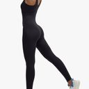 LOVESOFT Jumpsuits for Women Backless Bodycon Bodysuit Leggings Rompers for Workout Yoga One Piece L