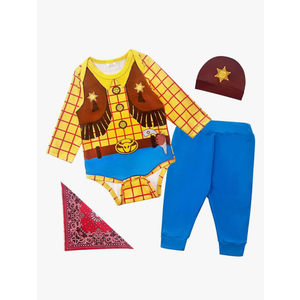 Baby Boys Chef Doctor Pirate Outfit Newborn Infant Police Officer Uniform Halloween Cowboy Sheriff Woody Costume 0-3 Months