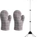 Clothes Steamer Stand With 1 Pair Ironing Gloves,Steamer Rack For Clothes,Steam Iron Stand,Garment Steamer Rack