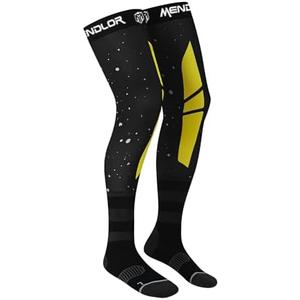 MENDLOR Motorcycle Riding Socks Motocross Dirt Bike Men Women Adult Mx Knee Brace Socks (Size: Large)
