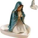 virgin mary rosary holder, 5.5" Virgin Mary Statue - Blessed Mother Figurine, Perfect Catholic Gift for Women, Ideal Catholic Home Decor (A)
