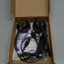 USB Headset with Microphone for PC, Computer Headset, Noise Cancelling Adjustable Volume Control Lightweight Headsets with Microphone for Work, for Laptop Business Skype UC Webinar Call Center Office (Binaural-A802)