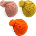 Baby Hats Newborn Baby Girls Turban Hospital Hat Infant Toddler Kid Hat Big Hair Bow Top Knot Head Wrap