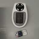 GiveBest Programmable Space Heater with LED Display, Remote Wall Outlet Electric Heater with Thermostat and Timer for Home Office Bathroom Indoor Use, Small Plug in 450 Watt Heater, ETL Listed