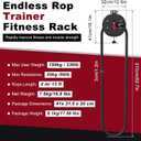 Endless Rope Trainer for Home Gym, Portable Cable Pulley System with 14 FT Closed-Loop Nylon Rope, 66LB Max Resistance Infinity Ropes Machine for Full Body Workout Cardio HIIT Strength Training