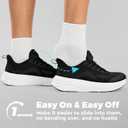 Womens Easy On Running Shoes Comfortable Walking Sneakers for Women with Anatomic Toe Box Breathable Tennis Shoes (7, Black/White)