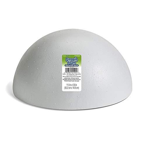 FloraCraft SmoothFōM Hollow Half Ball 5.9 Inch x 11.9 Inch White