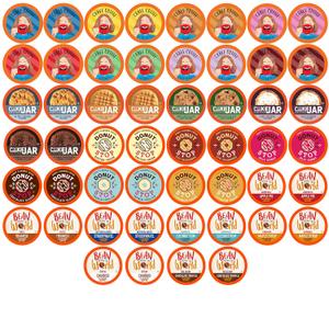 Coffee Pod Variety Packs Flavored Sampler, Assorted, Compatible with 2.0 K-Cup Brewers, Variety Pack, 52 Count (Pack of 1)