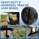 6-Inch Boat Trailer Jack Wheel Replacement Trailer Tongue Jack Wheel Hitch Utility Replacement Parts Jack Wheel 1200lb Capacity
