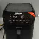 Air Fryer 6.2 QT Large Capacity Oilless Hot Air Fryers Oven 1500W Healthy Cooker with 8 Presets, Digital LCD Touch Screen, Visual Cooking Window, Non-Stick Basket, Included Recipe (Black-M)