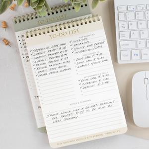 ZICOTO Beautiful To Do List Note Pads Set Of 2 for Easy Daily Planning - The Perfect Work Notepads, Notebooks and Office Desk Supplies For Women - Perfect to Effectively Organize Your Tasks