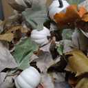 Fall Garland for Mantle  5.9FT Pumpkin Halloween Garland with Berries, Autumn Harvest Foliage | Indoor Outdoor Fireplace Shelf, Porch Table Bookshelf Centerpiece for Festival Party Decoration