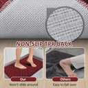 Kitchen Rugs and Mats for Floor,Red Kitchen Runner Rug 20"x59" Washable Non Skid Absorbent Resist Dirt Comfort Standing Mat for Entryway,Hallway, Front of Sink,Christmas Kitchen Decor (1'8" x 4'11" (Runner))