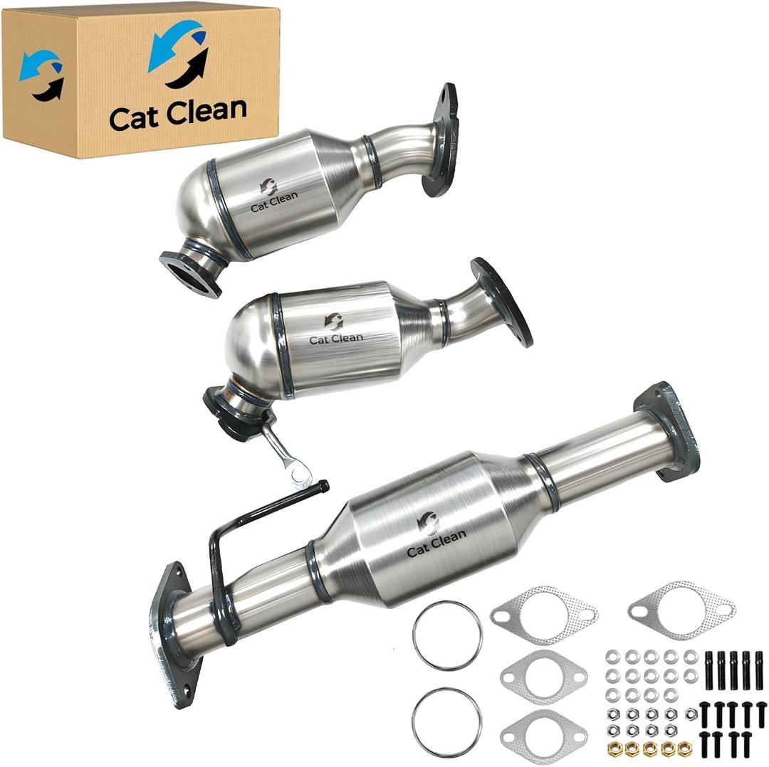 3PCS Catalytic Converter for Buick Enclave Chevy Traverse 2009-2017 3.6L | GMC Acadia 2009-2017, Saturn Outlook 2009-2010 3.6L V6 Catalytic Convertor Automotive Replacement EPA Compliant
