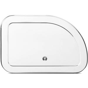 Brabantia Roll Top Bread Box | Large | Brilliant Steel | Metal Front Opening Bread Store for Kitchen Countertop | Partly Flat Top for Extra Storage, Magnet Closing Lid | Fits 2 Loaves, Large