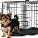 FDW | 24" Foldable Metal Dog Crate | Black | Cage for Small Dogs