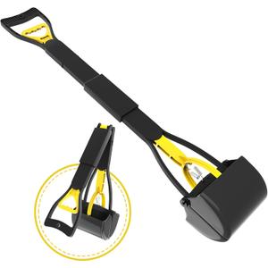 EODELLY 28" Heavy Duty Dog Pooper Scooper for Large Dogs, Extra Long Handle Foldable Poop Pick Up Tool with Durable Spring, Great for Yard, Lawns, Grass, Dirt, Gravel