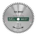12-Inch Miter/Table Saw Blades, 60-Tooth ATB TCT Fine Finish Wood Cutting Circular Saw Blade with 1-Inch Arbor