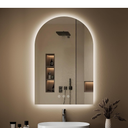 Arched Backlit Mirror Bathroom 24"x36"- Frameless LED Bathroom Mirror with Lights, Fogless, Dimmable, 3 Color Changing, Shatterproof, Touch Sensor