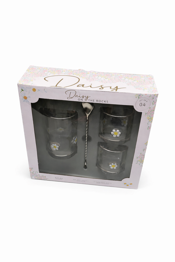 Mixing Glass Cocktail 4Pcs Set Daisy