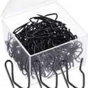 Shappy 120 Pack Drapery Hooks Pins for Curtains, Metal Pinch Pleat Hooks with Clear Box 1.2 Inch for Window Door and Shower Curtain(Black)