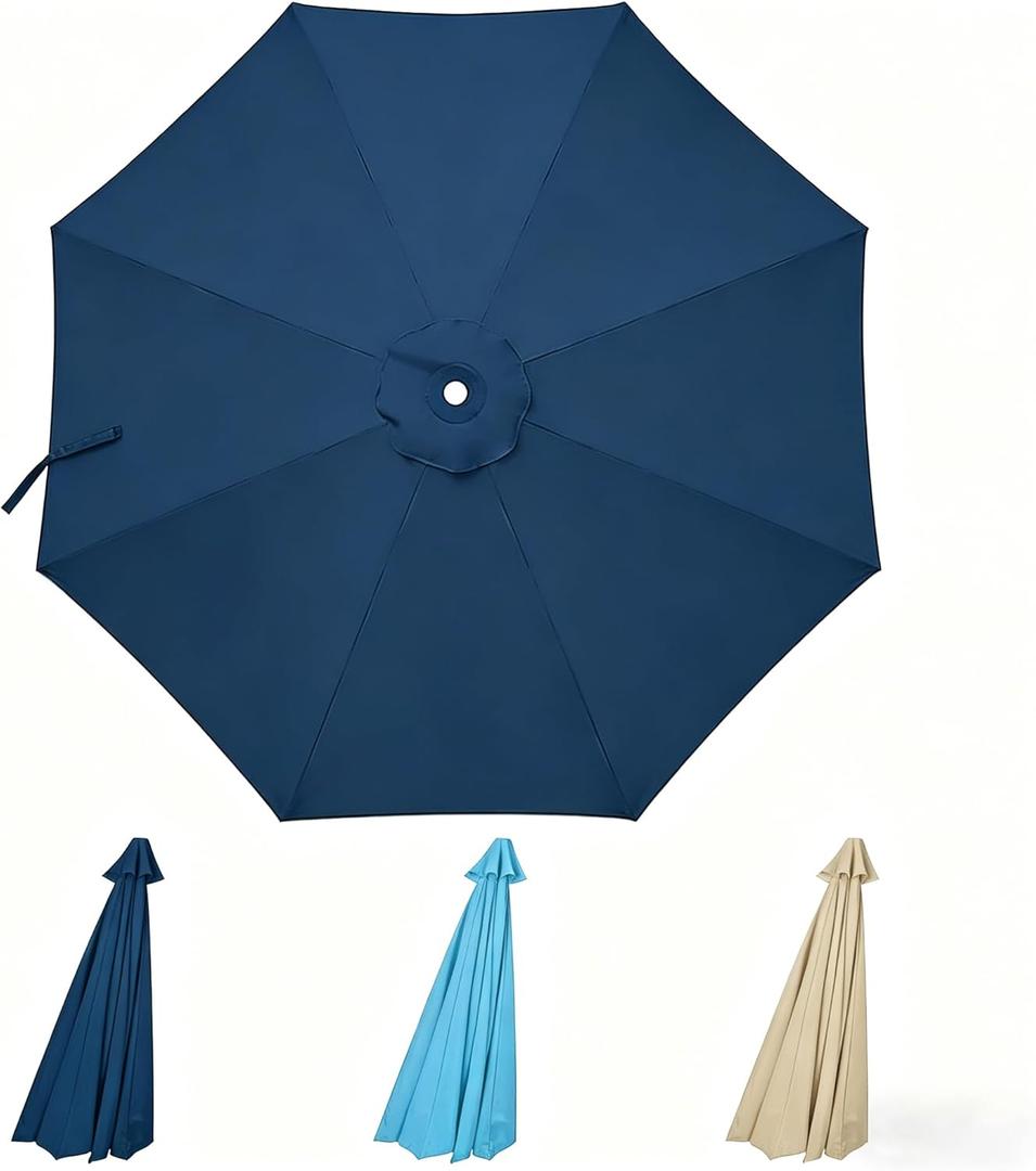D&ONEHOS 10ft Cantilever Umbrella Replacement Canopy for 8 Ribs, Outdoor Offset Cantilever Umbrella Replacement Top Fit 10FT 8 Ribs, Canopy Top Only