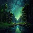 ldazao Starry Night Paint by Numbers Kit for Adults Beginner Forest Adult Paint by Number Kits Canvas Adults' Paint-by-Number Kits DIY Oil Painting for Gift Home Wall Decor 16x20 Inch (SZ0019)