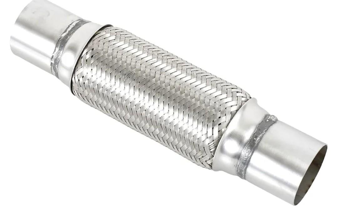 2.25" X 10" /14" Universal Stainless Steel Exhaust Flex Pipe， Double Braid Exhaust Flex Tube For Heavy Duty and Cars