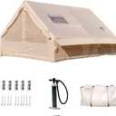 Inflatable Tent with Skylight, 5 Min Easy Setup, Waterproof Oxford, Mosquito Net, Portable Camping Tent for Family Trips, Festivals & Stargazing