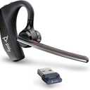 Poly Voyager 5200 UC Wireless Headset & Charging Case (Plantronics) - Single-Ear Headset w/Noise-Canceling Mic - Connect Mobile/Mac/PC via Bluetooth - Works w/Teams, Zoom