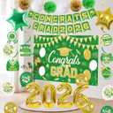 Vlipoeasn Green Gold 2026 Graduation Party Decorations Set, 2026 College/High School Graduation Decorations Party Supplies, Class of 2026 Congrats Grad Backdrop Banner