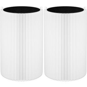 Pack of 2 Blue Pure 411 Filter Replacement Compatible with Blueair Blue Pure 411 Genuine, 411+, 411 Auto and MINI Air Purifiers, H13 True HEPA Filter, Particle and Activated Carbon by Funmit