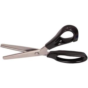 Fabric Pinking Shears Craft ScissorsSerrated Scalloped stainless Steel Handled Professional Sewing black Scissors, Scissors for Leather, Tailoring, Paper Crafts Hand shears etc. (Scalloped3mm)
