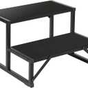 Hot Tub Step 500LBS Capacity Spa Side Step 2-Step Stairs Edge Spa Step 24” Outdoor RV Step Ladder Support Step Stool Pool Ladder Heavy Duty Steel Pedal