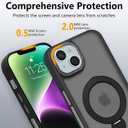 Ankceed for iPhone 14 Case/iPhone 13 Case, Compatible with 360 Spin Magnetic Stand, Compatible with MagSafe, Military Drop Protection, Anti-Scratch Shockproof Protective Cover 6.1 Inch, Black