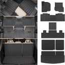 Floor Mats Compatible with 2018-2025 Ford Expedition 7-Seater (Not Fit Max) Cargo Liner Trunk Mat Back Seat Cover 2024 Expedition Accessories (Trunk Mat+3rd Row Backrest Mats+Floor Mats)