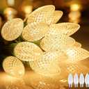 Minetom C9 Christmas String Lights, 100 Ft LED Commercial Outdoor Christmas Lights with 100 Strawberry C9 Bulbs, Waterproof Connectable UL Certified for Outdoor Indoor Roofline Backyard Xmas Decor