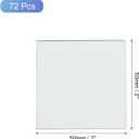 uxcell 72Pcs 2 x 2 Inch Mosaic Mirror Tiles, Large Silver Self-Adhesive Glass Mirror Stickers, Square Mosaic Tiles for DIY Craft Decoration
