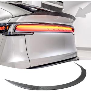 STSEV01 Rear Spoiler Fit for Tesla New Model Y Juniper 2026, Model YL-Style Performance Type ABS Wing Sporty Appearance, Trunk DeckLid Lip Exterior Accessories, Tape Installation(Carbon Fiber Style)