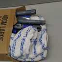 Masthome Extra Large Microfiber Mop for Floor Cleaning, 16 Flat Mop with 5 Pad for Wet & Dry Use, Dust Mop for Hardwood Laminate Tile Ceramic, 1 Cleaning Scraper Included-Blue