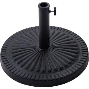 C-Hopetree 31 lb Round Heavy Duty Base Stand for Outdoor Patio Market Table Umbrella, Black
