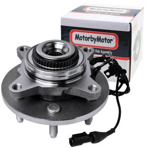 MotorbyMotor 515079 Front Wheel Bearing and Hub Assembly 4WD with 6 Lugs Fits for Ford F150, Lincoln Mark LT Navigator LowRunout OE Directly Replacement Hub Bearing w/ABS