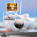 Cute Rear View Mirror Accessories for Women & Men, car Decorations Cute Bow Disco Ball car Mirror Hanging Accessories Sparkling Rhinestone Disco Ball for Friends & Family (Gradient Black)