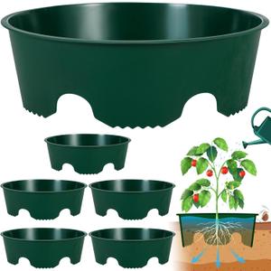 6PCS 12 Inches Plant Rings for Outdoor Plants, Plant Rings, Planting Ring, Planting Grow Rings to Separate Rock and Pest for Deep Watering Veggies Herbs and Flowers