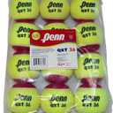 Penn QST 36 Tennis Balls - Youth Felt Red Tennis Balls for Beginners, 12 Ball Polybag