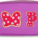 Initial Letter Mouse Bow Fanny Pack, Cute Christmas Birthday Gifts for Girl Daughter Women Waterproof Crossbody Bag for Girls, Personalized Belt Bag for Park Travel, P