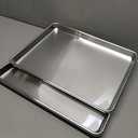 Commercial Quality Baking Sheet Pan Set, Natural Aluminum Cookie Sheet, Umite Chef Warp Resistant Baker's Half Sheet Pan, Large Thick Cookie Tray Pans for Baking, Roasting(2 Pack, 18X13In)
